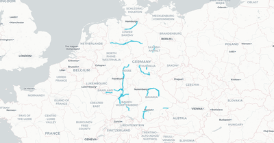 Liniennetz von DB Regio AG Mitte Region Hessen