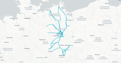 Liniennetz von DB Regio AG Nordost