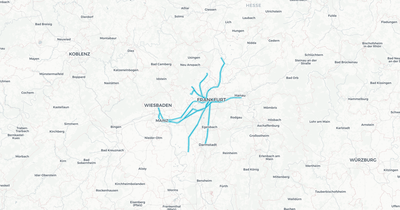 Liniennetz von DB Regio AG S-Bahn Rhein-Main