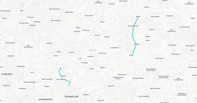 Liniennetz von DB Regio Mitte