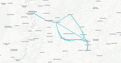 Liniennetz von DB Regio Stuttgart