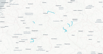 Liniennetz von DB RegioNetz Verkehrs GmbH Erzgebirgsbahn