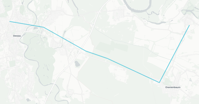 Liniennetz von Dessauer Verkehrs- und Eisenbahngesellschaft