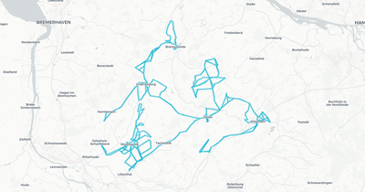 Liniennetz von Eisenbahnen und Verkehrsbetriebe Elbe-Weser GmbH