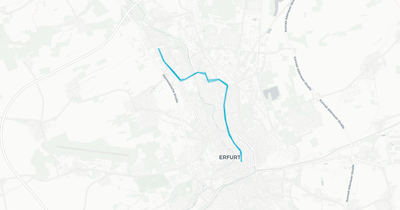 Liniennetz von Erfurter Verkehrsbetriebe AG