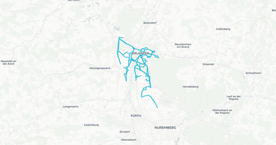 Liniennetz von Erlanger Stadtverkehr