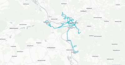 Liniennetz von GBN-moBiel-Stadtbahn