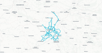 Liniennetz von GBN-moBiel-Stadtbahn