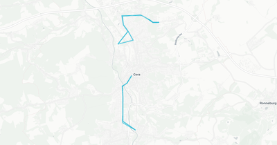 Liniennetz von GVB Verkehrs- und Betriebsgesellschaft Gera mbH