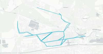 Liniennetz von Haller Busbetriebe HBB