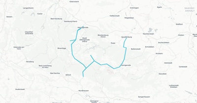Liniennetz von Harzer Schmalspurbahnen