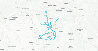 Liniennetz von HEAG mobiBus GmbH + Co. KG