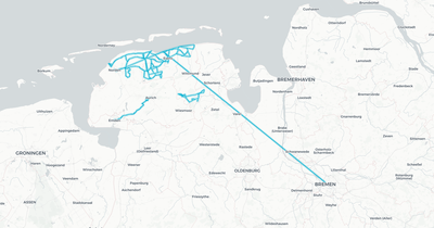 Liniennetz von Hermann Edzards Omnibusbetrieb