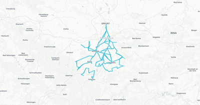 Liniennetz von Ilmenauer Omnibusverkehr