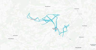 Liniennetz von LB 1 Vogel  VGN 204 - VGN 248
