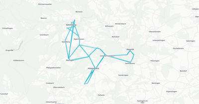 Liniennetz von Linienbündel Südwest Los 1