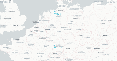 Liniennetz von NordWestBahn