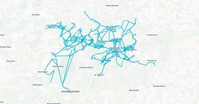 Liniennetz von NVG Neunkircher Verkehrs GmbH