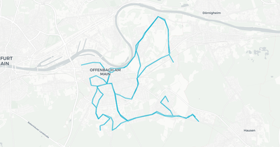 Liniennetz von Offenbacher Verkehrsbetriebe GmbH