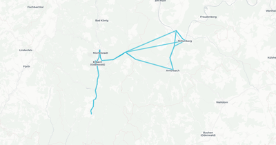 Liniennetz von Omnibus Sauter