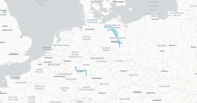 Liniennetz von Ostdeutsche Eisenbahn GmbH
