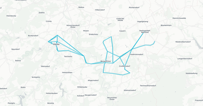 Liniennetz von Personen- und Reiseverkehrs GmbH Greiz