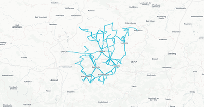 Liniennetz von Personenverkehrsgesellschaft mbH Weimarer Land