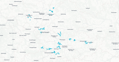 Liniennetz von Privatunternehmer-Bus (nicht VVS)