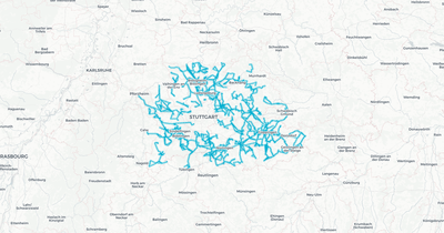 Liniennetz von Privatunternehmer-Bus (VVS)