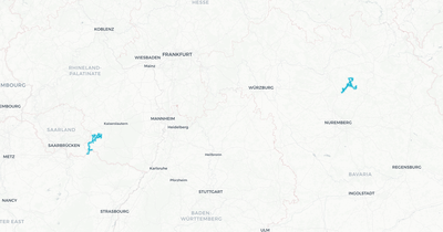 Liniennetz von Regionalbus Zweibrücken