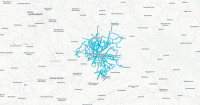 Liniennetz von Regionalbuslinien