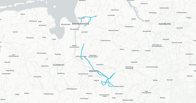 Liniennetz von Reisedienst von Rahden GmbH & Co. KG