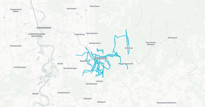 Liniennetz von RNV Heidelberg (Bus)