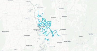 Liniennetz von RNV Mannheim (Bus)