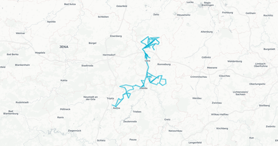 Liniennetz von RVG Regionalverkehr Gera