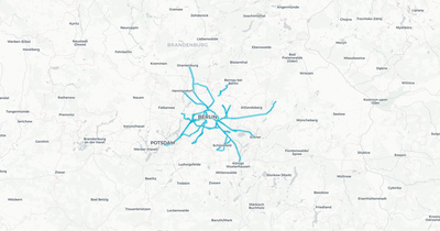 Liniennetz von S-Bahn Berlin GmbH