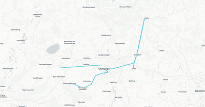 Liniennetz von S-Bahn Hannover