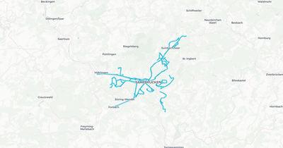 Liniennetz von Saarbahn GmbH