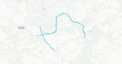 Liniennetz von Schülerlinien CVAG