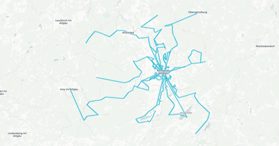 Liniennetz von Stadtbus Kempten