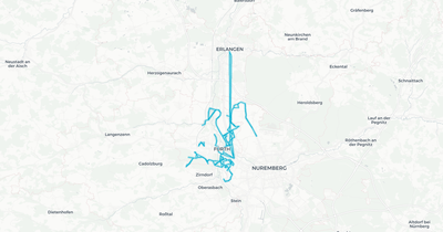 Liniennetz von Stadtverkehr Fürth