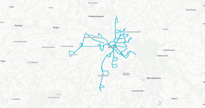 Liniennetz von Stadtverkehr Herford