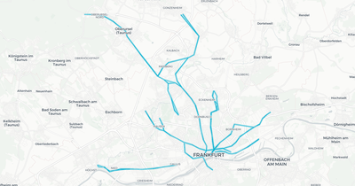Liniennetz von Stadtwerke Verkehrsgesellschaft Frankfurt