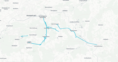 Liniennetz von Stroh Bus-Verkehrs GmbH, Offenbach