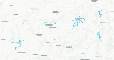 Liniennetz von SV Chemnitz Strab
