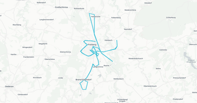 Liniennetz von SV Freiberg/Brand-Erbisdorf Bus