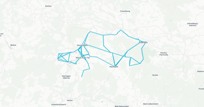 Liniennetz von Verkehr Werra OHG