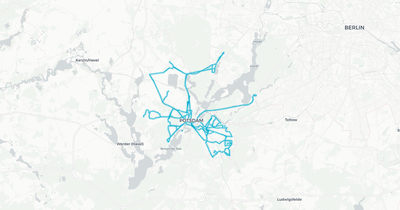 Liniennetz von Verkehrsbetrieb Potsdam GmbH