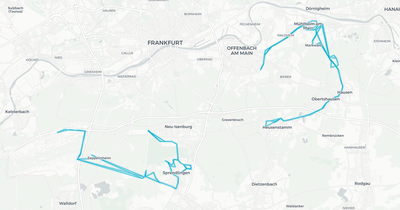 Liniennetz von Verkehrsbetriebe Dreieich
