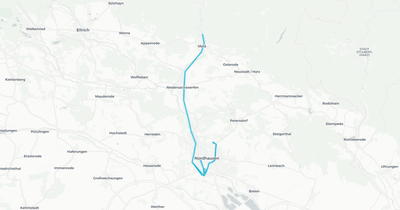 Liniennetz von Verkehrsbetriebe Nordhausen GmbH
